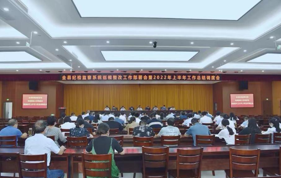 全县纪检监察系统巡视整改工作部署会暨2022年上半年工作总结调度会召开