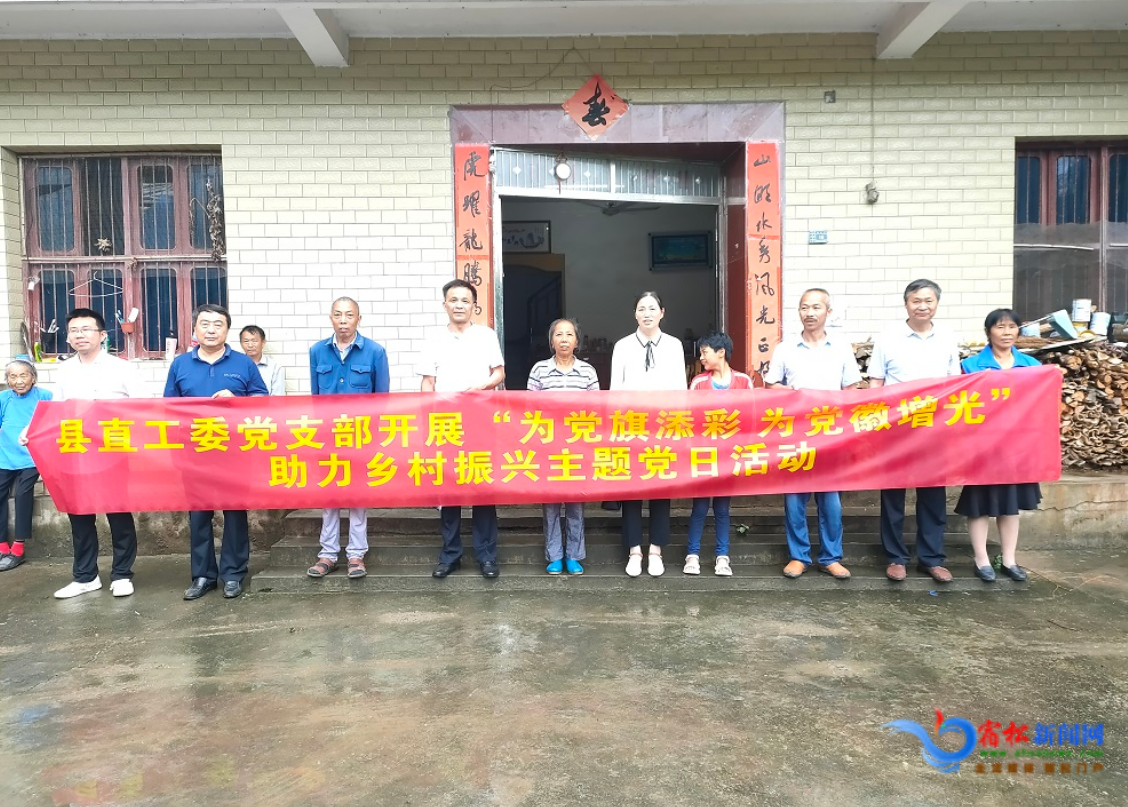 县直工委开展“为党旗添彩 为党徽增光”主题党日活动
