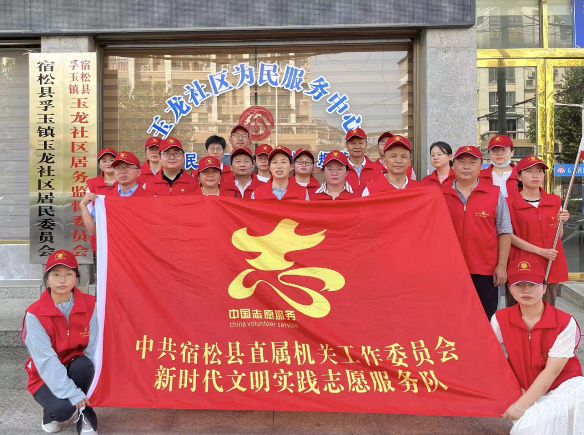 县直工委党员志愿者助力文明创建