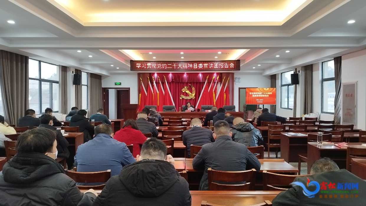 学习贯彻党的二十大精神县委宣讲团报告会在龙山街道举行
