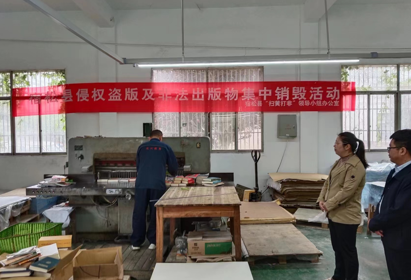 我县集中销毁侵权盗版及非法出版物